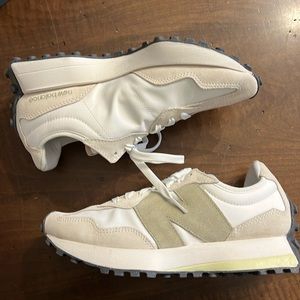 New Balance 327s. Womens 7.5; Mens 6. Brand new, in the original box.